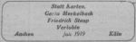 Steup, Friedrich Ludwig August - Verlobung